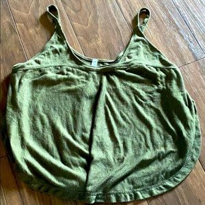 Free People Olive Green tank top